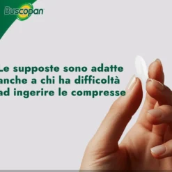 Buscopan contro Mal di Pancia Dolori e Crampi Addominali, 6 Supposte