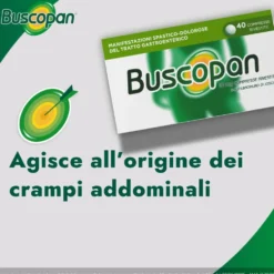 Buscopan contro Mal di Pancia Dolori e Crampi Addominali, 40 Compresse Rivestite