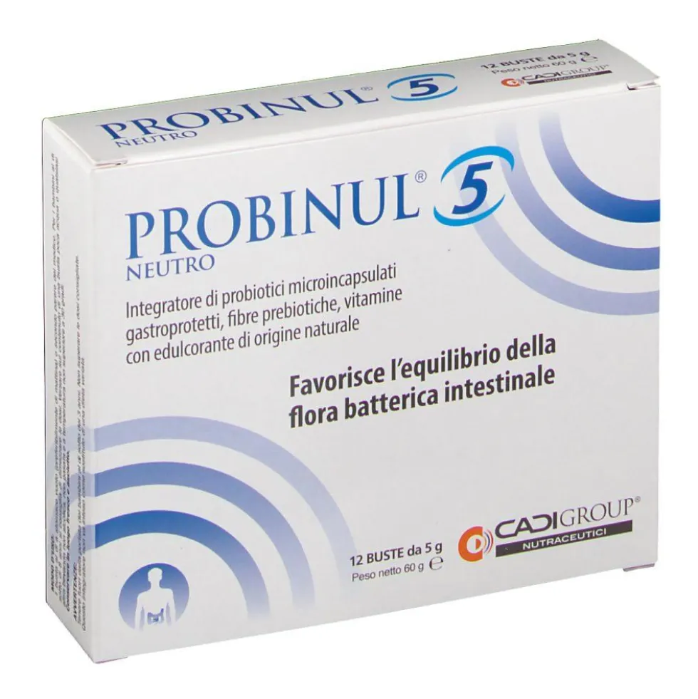 CaDi Group Probinul 5 Neutro Integratore Alimentare Fermenti Lattici, 12 Buste