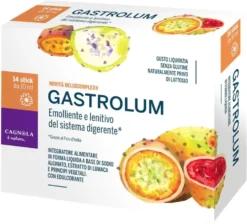 Cagnola Gastrolum - Integratore per reflusso e digestione con estratto di lumaca, 14 stick da 10 ml