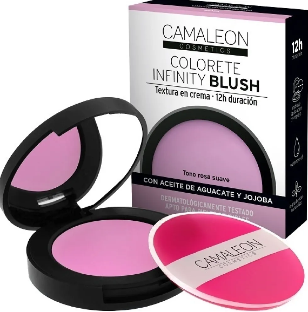 Camaleon Infinity Blush - Fard in crema rosa tenue idratante e resistente all'acqua, 1 pezzo