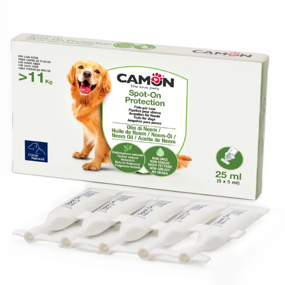 Camon Fiale spot-on antiparassitarie per i cani oltre 10 kg , 5 fiale da 5 ml