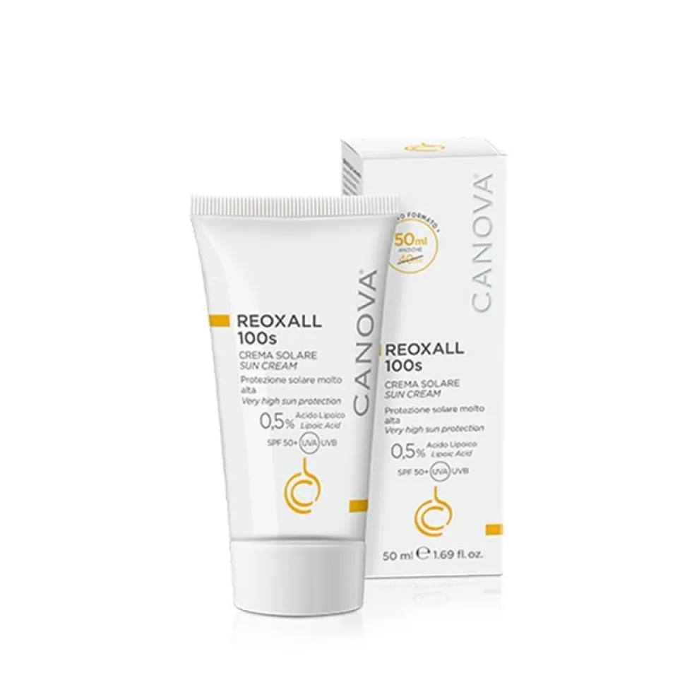 Canova Reoxall 100s - Protezione Solare Molto Alta SPF50+, 50ml