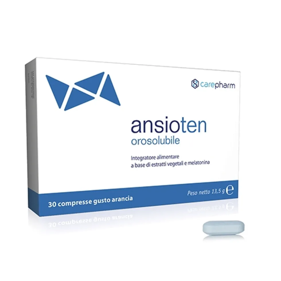 Carepharm Ansioten Orosolubile Integratore Alimentare 30 Compresse