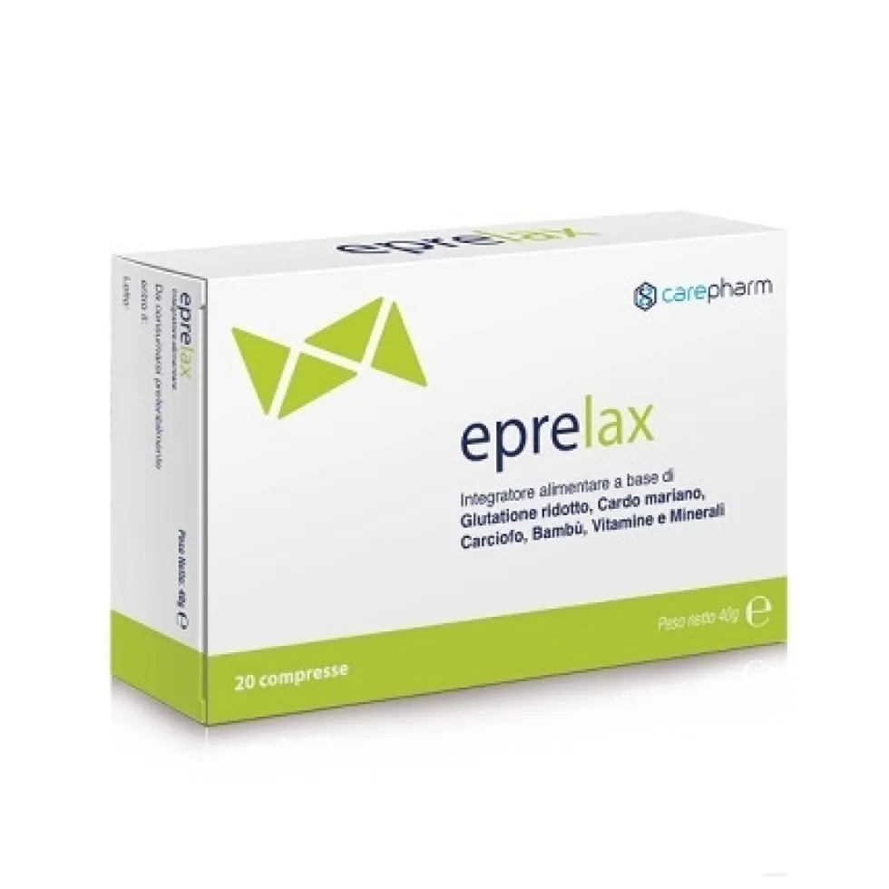 Carepharm Eprelax - Integratore alimentare per la funzione epatica e digestiva, 20 compresse