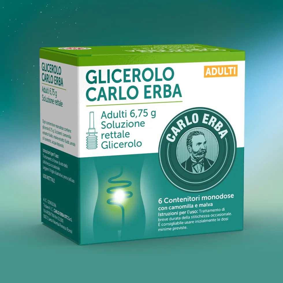 Carlo Erba Glicerolo Carlo Erba Adulti 6,75g Soluzione Rettale, 6 Clismi