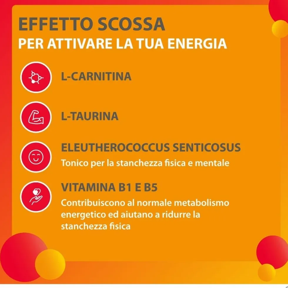 Carnidyn Boost Pronta Energia - Integratore alimentare per l'energia fisica e mentale, 10 flaconcini