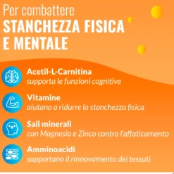 Carnidyn Plus Integratore per Stanchezza Fisica e Mentale, 20 Bustine