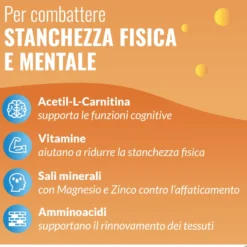 Carnidyn Plus Integratore per Stanchezza Fisica e Mentale Gusto Passion Fruit, 20 Bustine