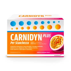 Carnidyn Plus Integratore per Stanchezza Fisica e Mentale Gusto Passion Fruit, 20 Bustine