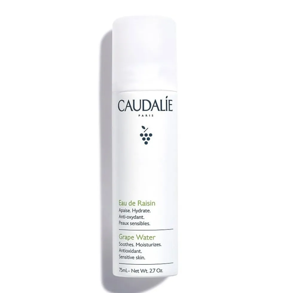 Caudalie Acqua d'Uva - Spray viso idratante e lenitivo per la pelle sensibile, 75 ml