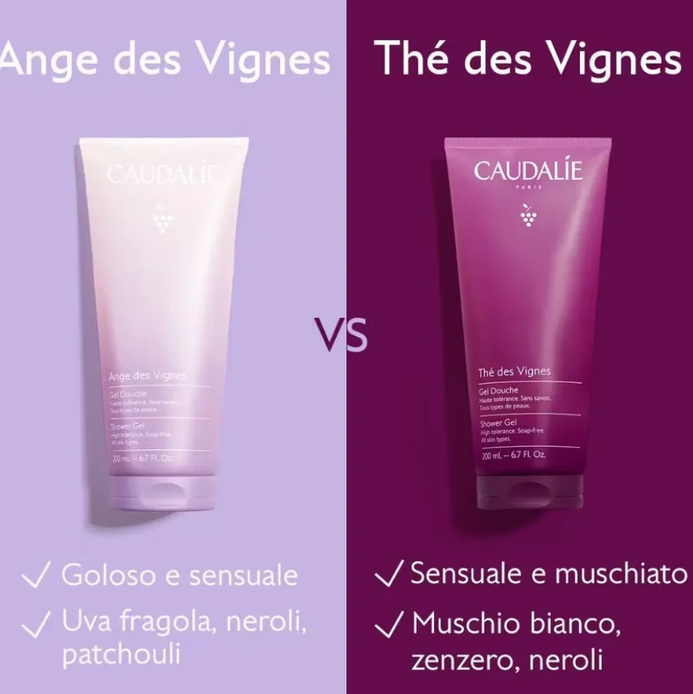 Caudalie Ange des Vignes - Gel Doccia Neroli Uva Fragola e Patchouli, 200ml