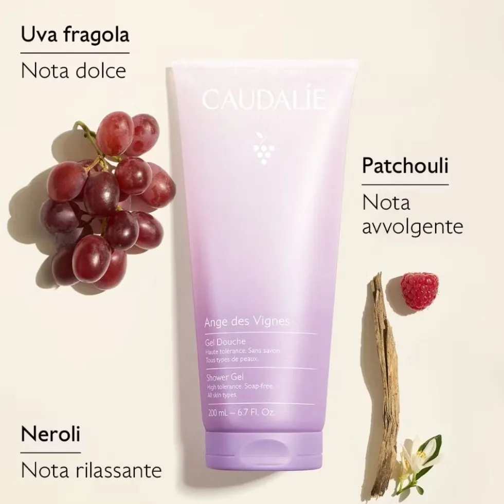 Caudalie Ange des Vignes - Gel Doccia Neroli Uva Fragola e Patchouli, 200ml