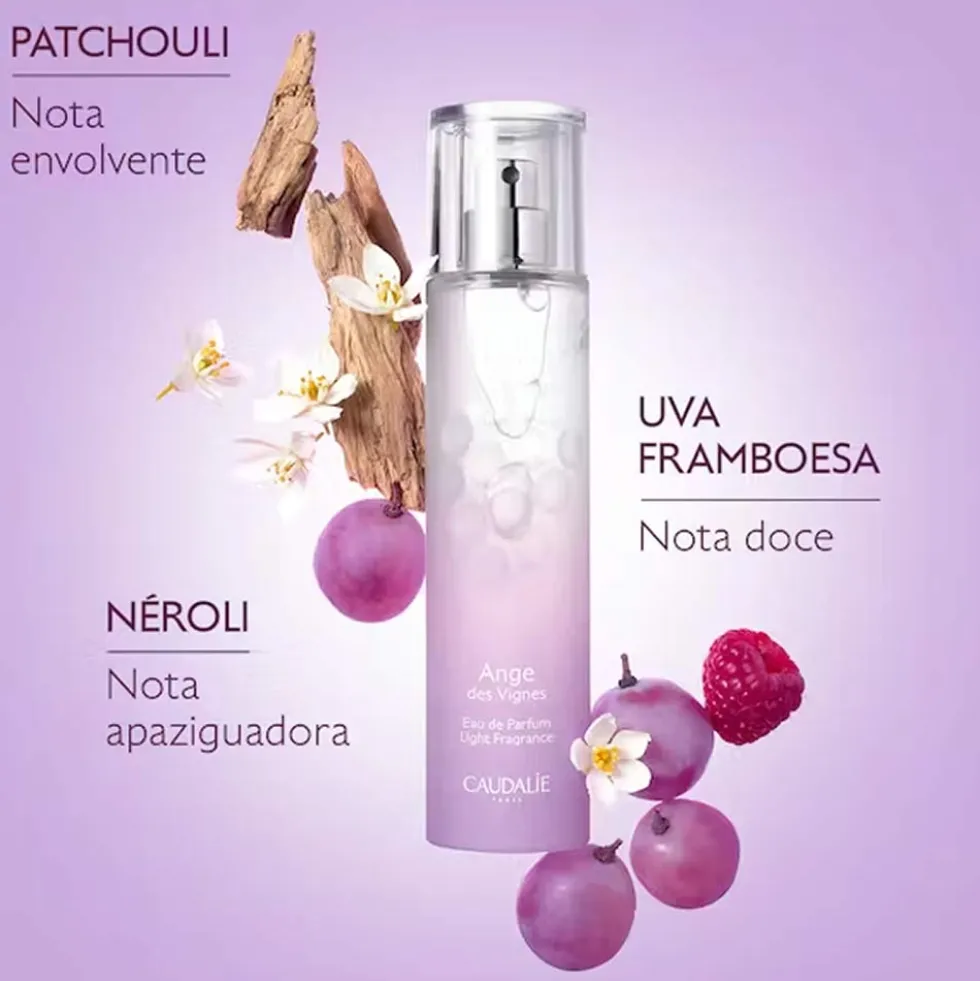 Caudalie Duo Ange des Vignes - Cofanetto con profumo e trattamento labbra nutriente, 50 ml e 4,5 g