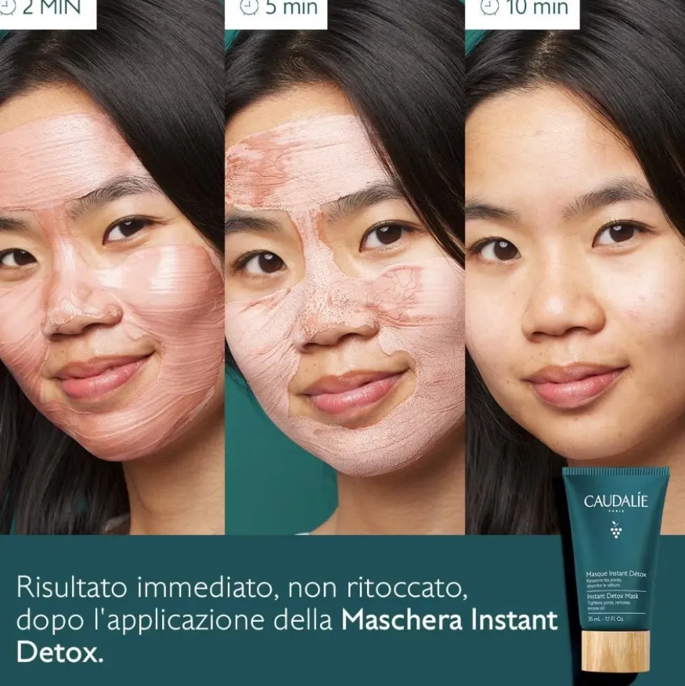 Caudalie Vinoclean - Masque Instant Détox Maschera Viso Purificante, 35ml