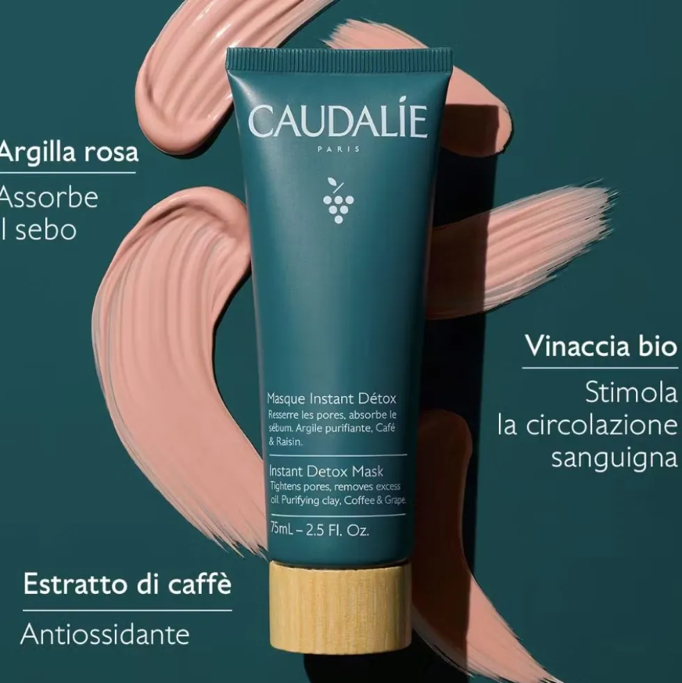 Caudalie Vinoclean - Masque Instant Détox Maschera Viso Purificante, 35ml
