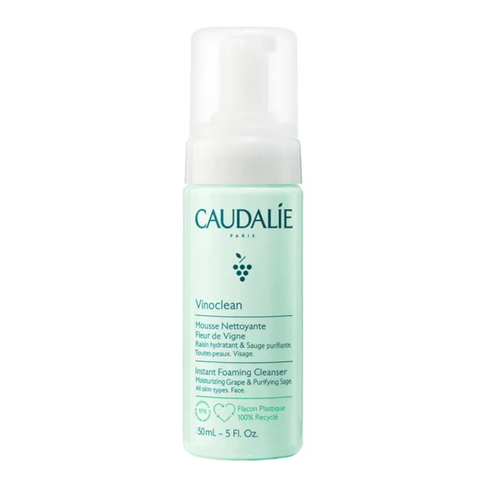Caudalie Vinoclean - Schiuma Detergente Mousse Soffice e Leggera, 50ml