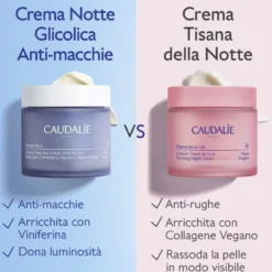Caudalie Vinoperfect - Crema Notte Glicolica Anti-Macchie Illuminante, 50ml