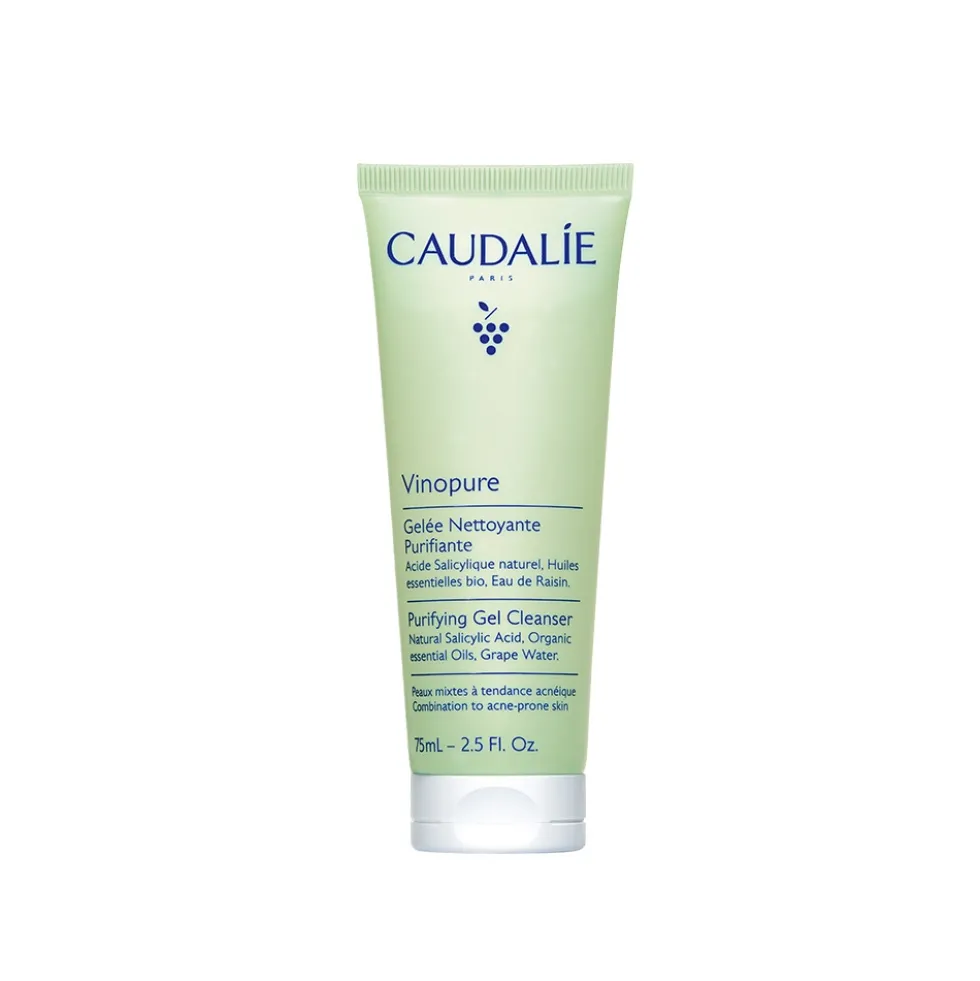 Caudalie Vinopure Gel Detergente Purificante all'Acido Salicilico, 75ml