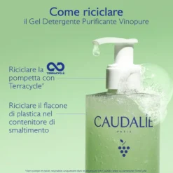 Caudalie Vinopure Gel Detergente Purificante all'Acido Salicilico, 75ml