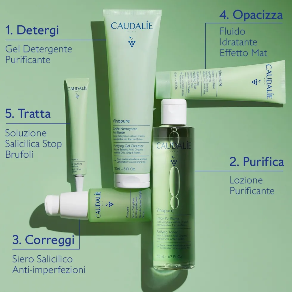 Caudalie Vinopure - Lozione Purificante all'Acido Salicilico, 400ml