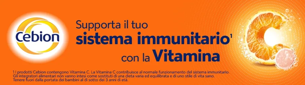 Cebion Integratore Vitamina C Gusto Arancia, 10 compresse effervescenti