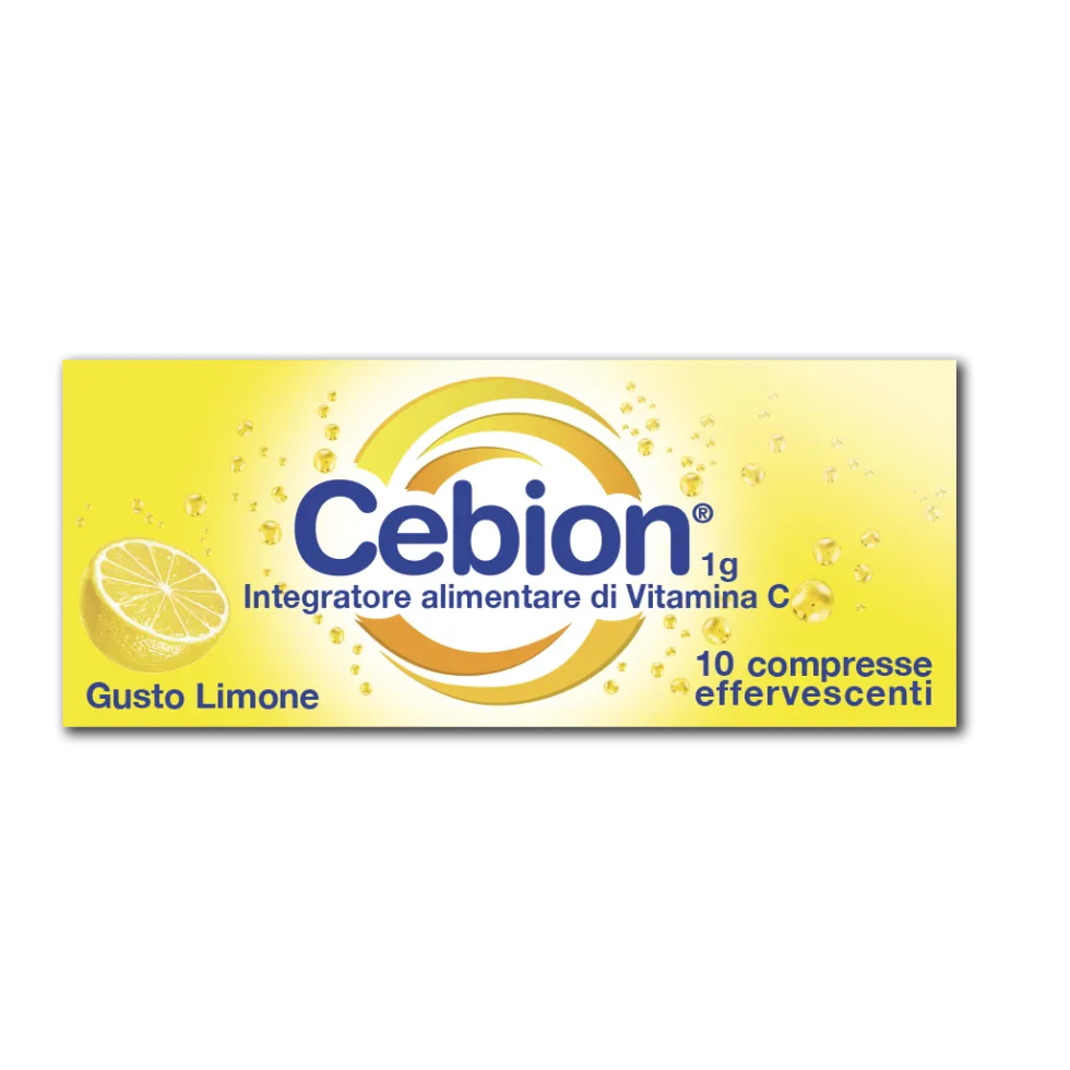 Cebion Integratore Vitamina C Gusto Limone, 10 compresse effervescenti