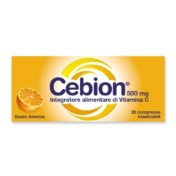 Cebion Vitamina C 500 mg - Integratore per le difese immunitarie, 20 compresse masticabili