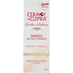 Cera di Cupra Crema Bianca - Crema viso nutriente e antietà per pelli normali, 75 ml