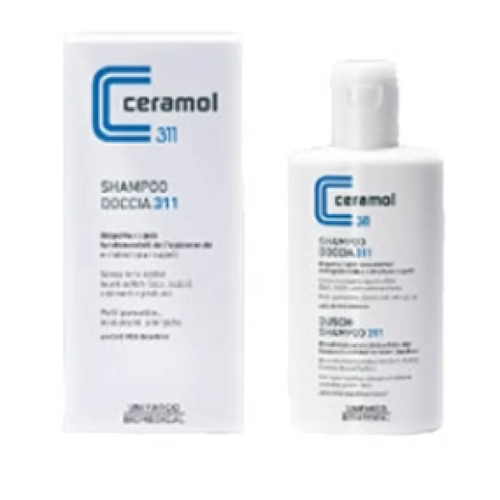 Ceramol 311 - Shampoo doccia lenitivo per la pelle sensibile e allergica, 200 ml