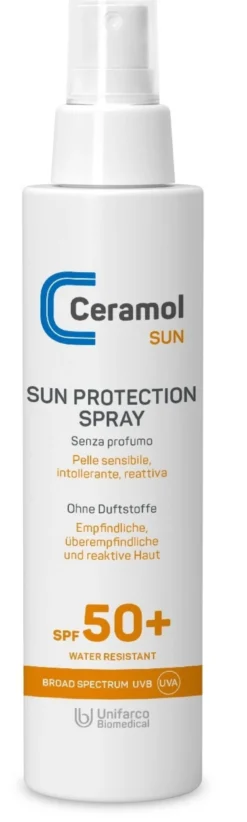 Ceramol Sun Protection Spray - Spray Ceramol spf 50 per la pelle sensibile e atopica, 150 ml