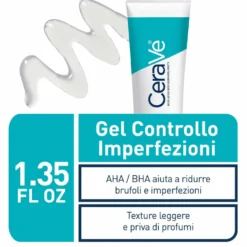 CeraVe Acne Gel Controllo Imperfezioni Brufoli e Pori, 40ml