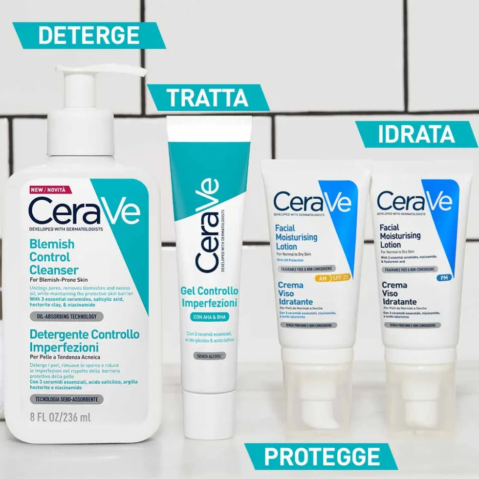 CeraVe Acne Gel Controllo Imperfezioni Brufoli e Pori, 40ml