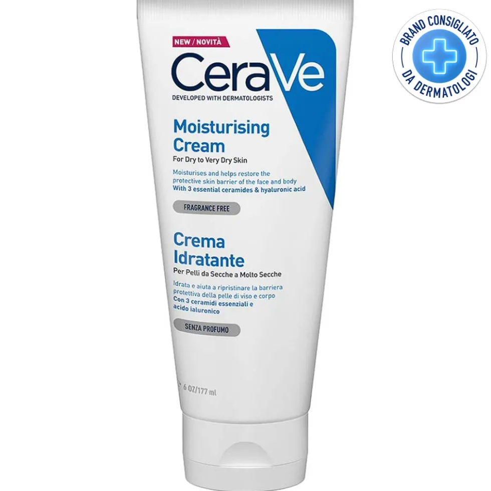 CeraVe Crema Corpo Idratante Pelle Molto Secca, 177ml