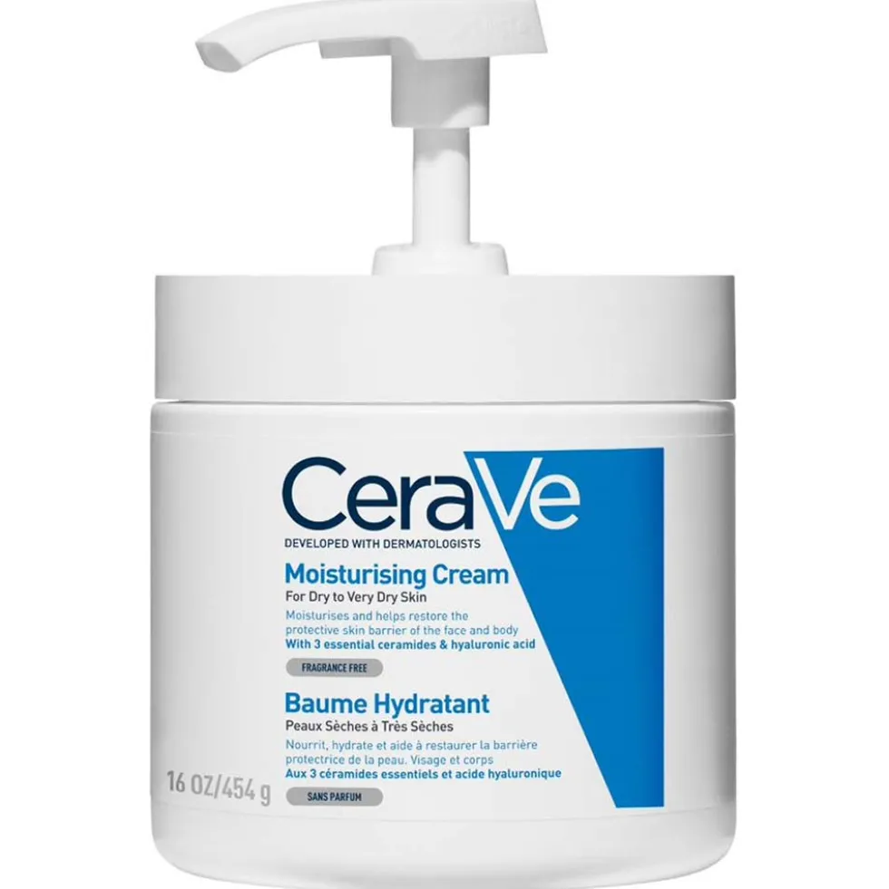CeraVe Crema Corpo Idratante Pelle Molto Secca con Dispenser, 454ml