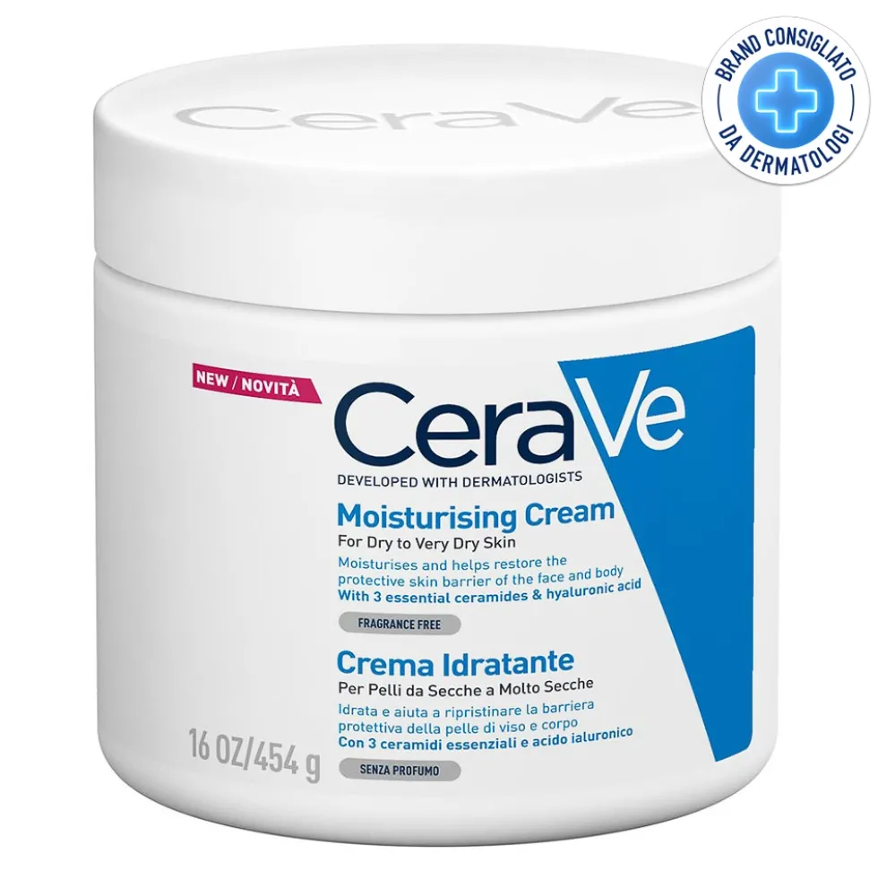 CeraVe Crema Corpo Idratante Pelle Molto Secca, 454g