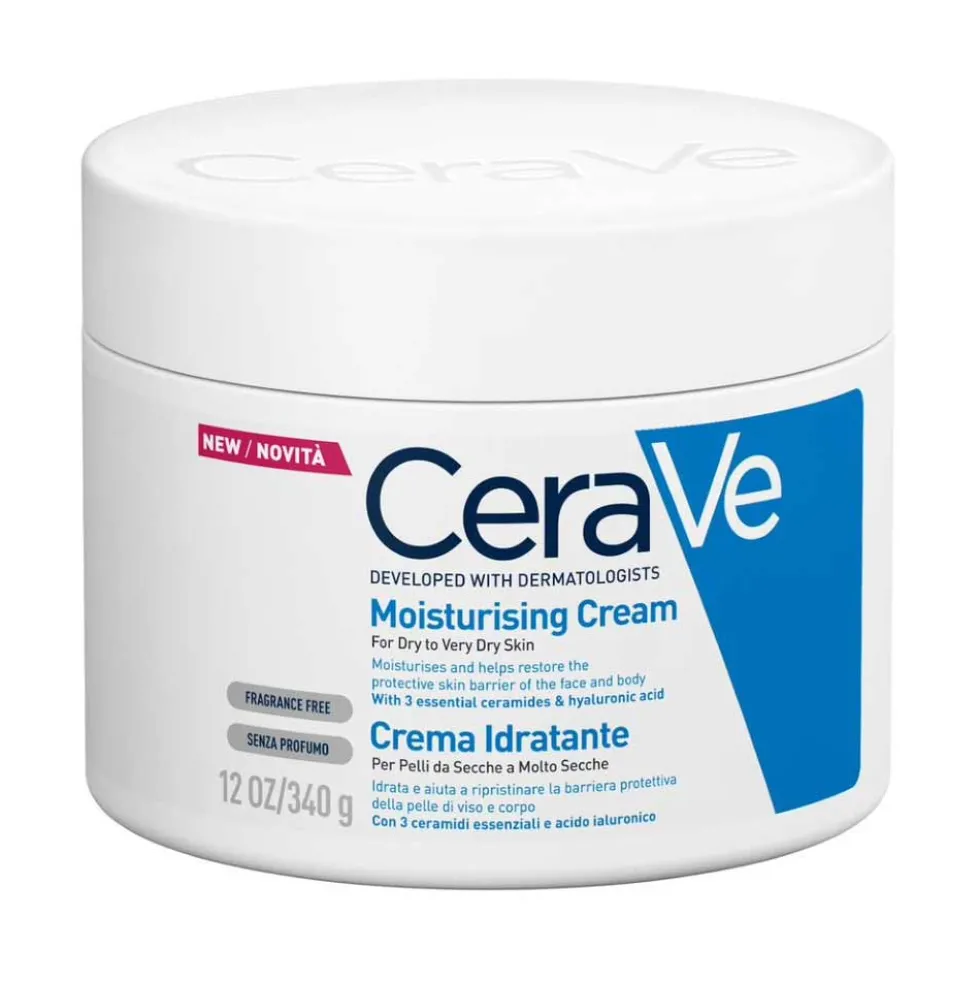 CeraVe Crema Corpo Idratante Pelle Molto Secca, 340g