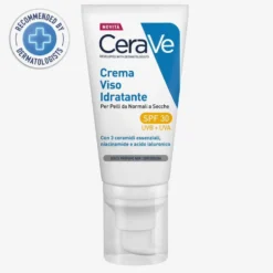 CeraVe Crema Viso Idratante SPF30 24 Ore con Acido Ialuronico, 52ml