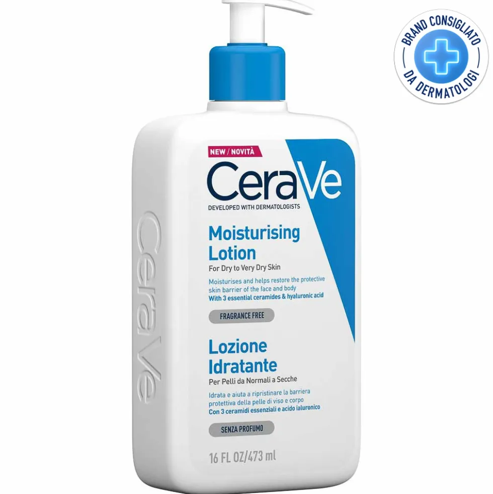 CeraVe Lozione Idratante Corpo Pelle da Secca a Molto Secca, 473ml