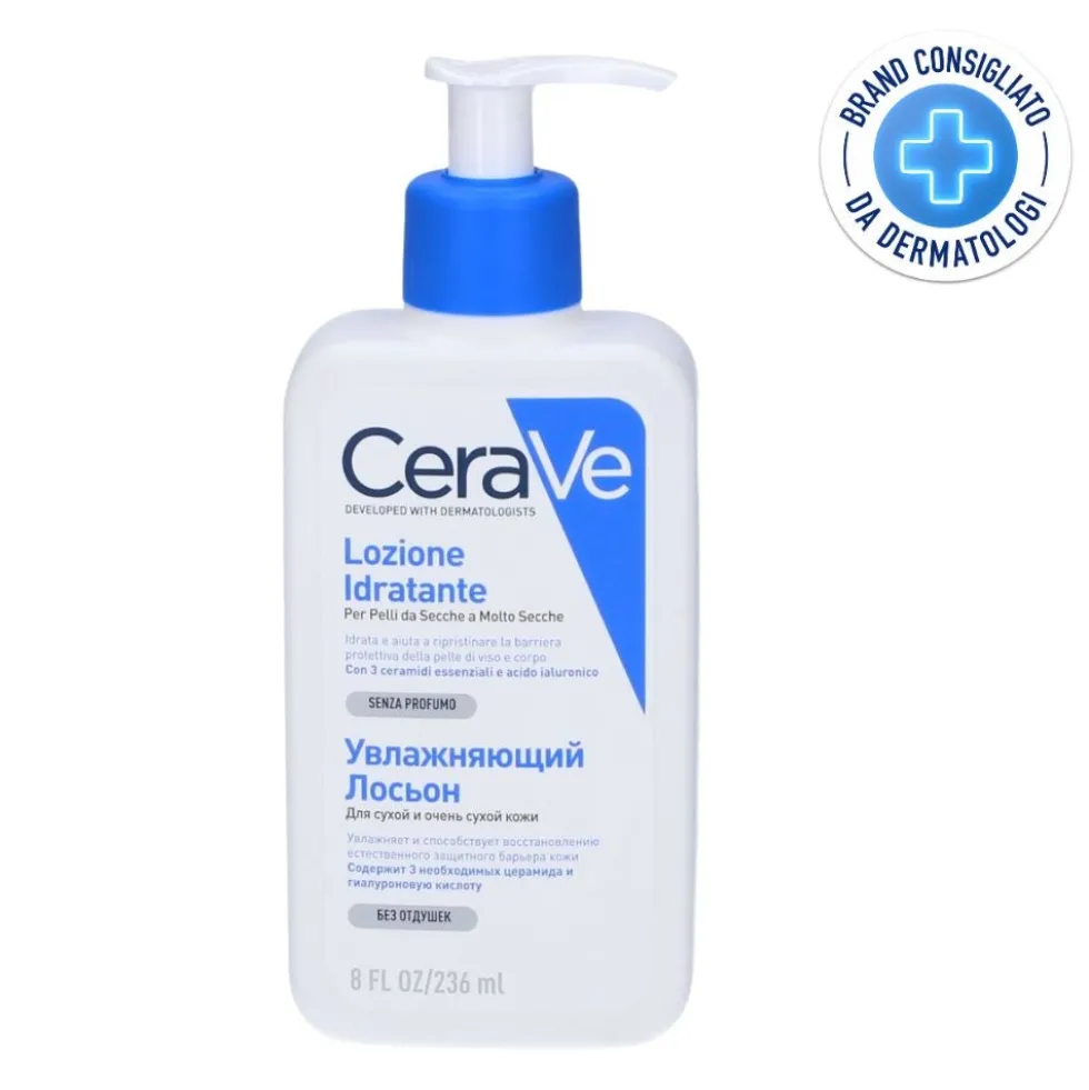 CeraVe Lozione Idratante Corpo Pelle da Secca a Molto Secca, 236ml