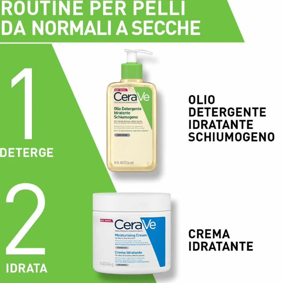 CeraVe Olio Detergente Idratante Deterge Idrata e Lenisce con 3 Ceramidi, 236ml