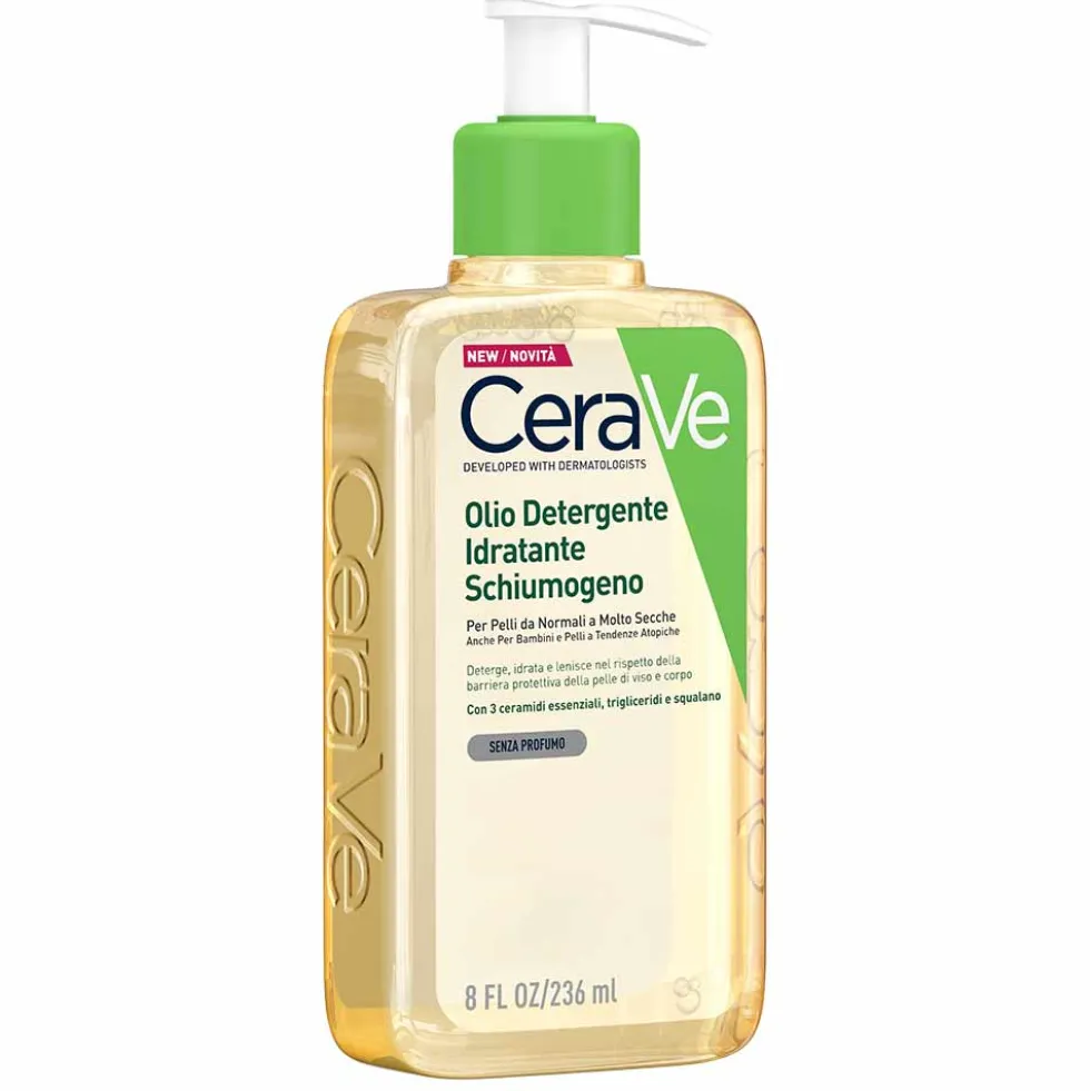 CeraVe Olio Detergente Idratante Deterge Idrata e Lenisce con 3 Ceramidi, 236ml