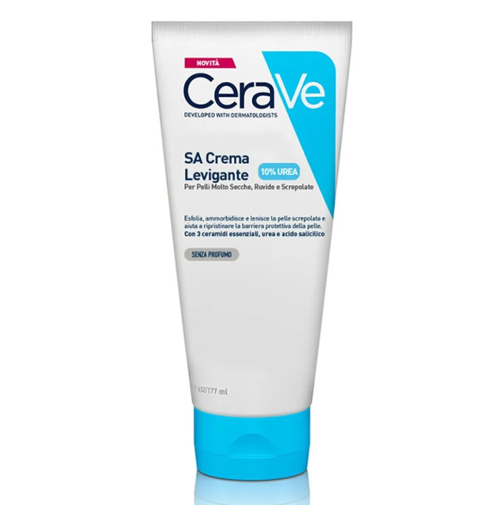 Cerave SA Crema Levigante 10% Urea Pelle Molto Secca Ruvida Screpolata, 177ml