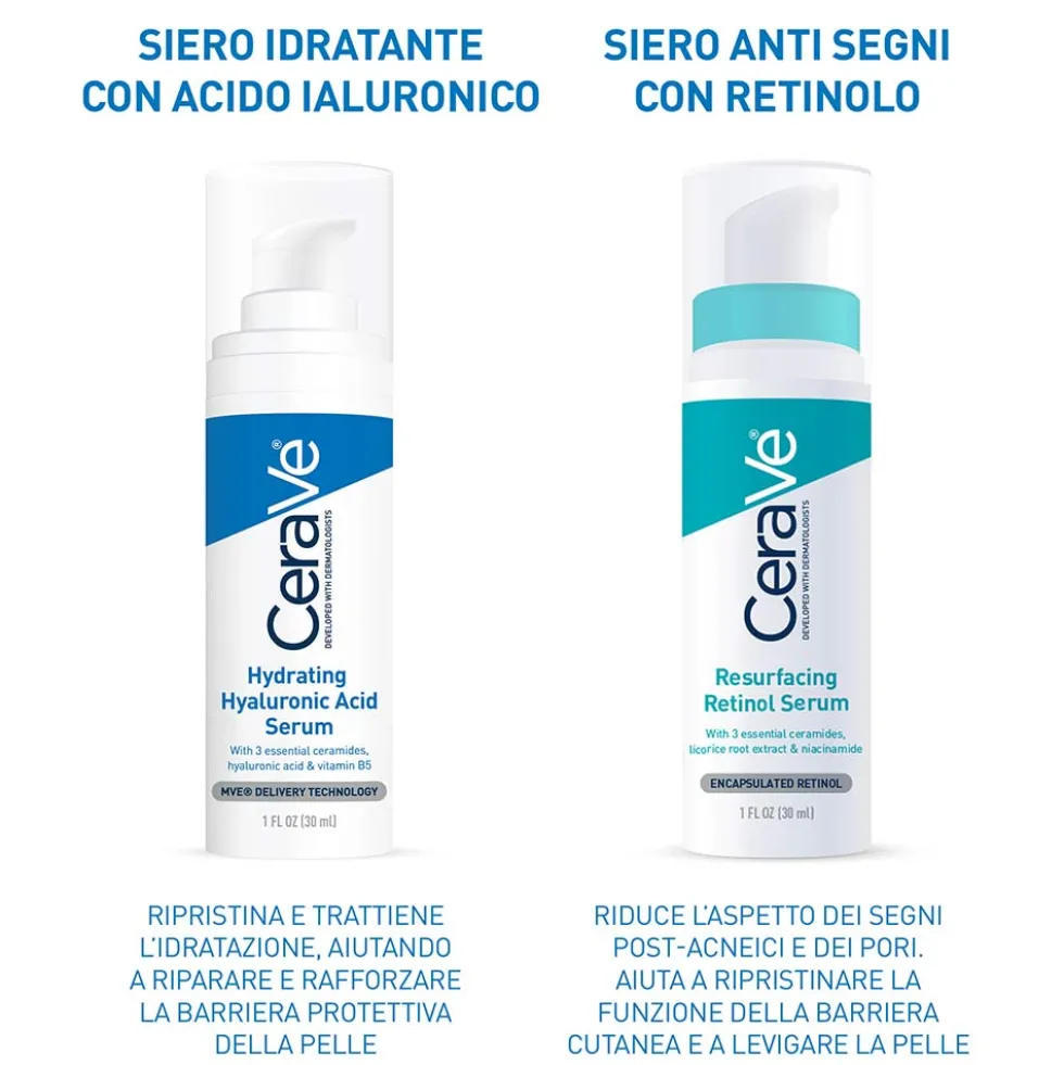 CeraVe Siero Idratante Viso con Acido Ialuronico, 30ml