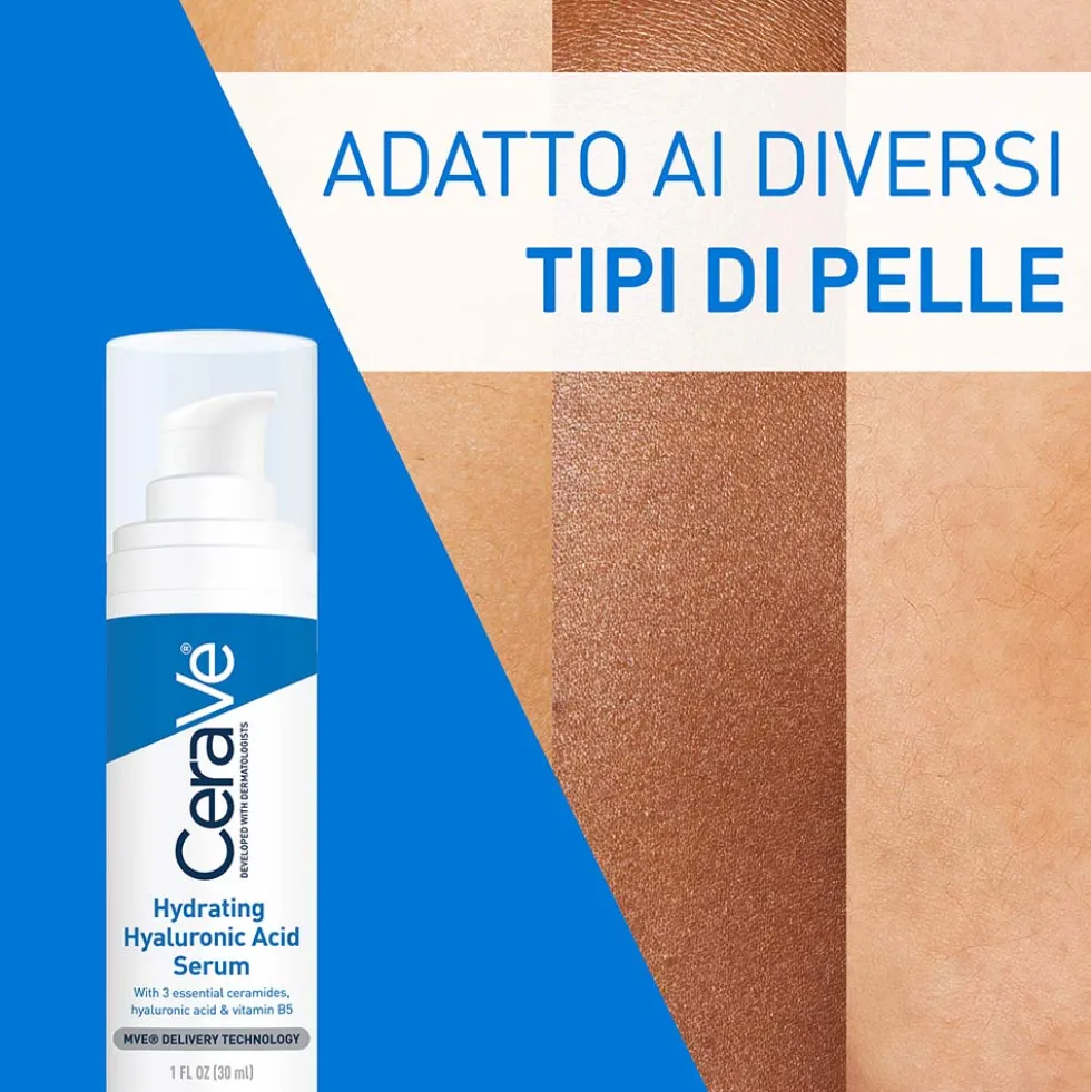 CeraVe Siero Idratante Viso con Acido Ialuronico, 30ml