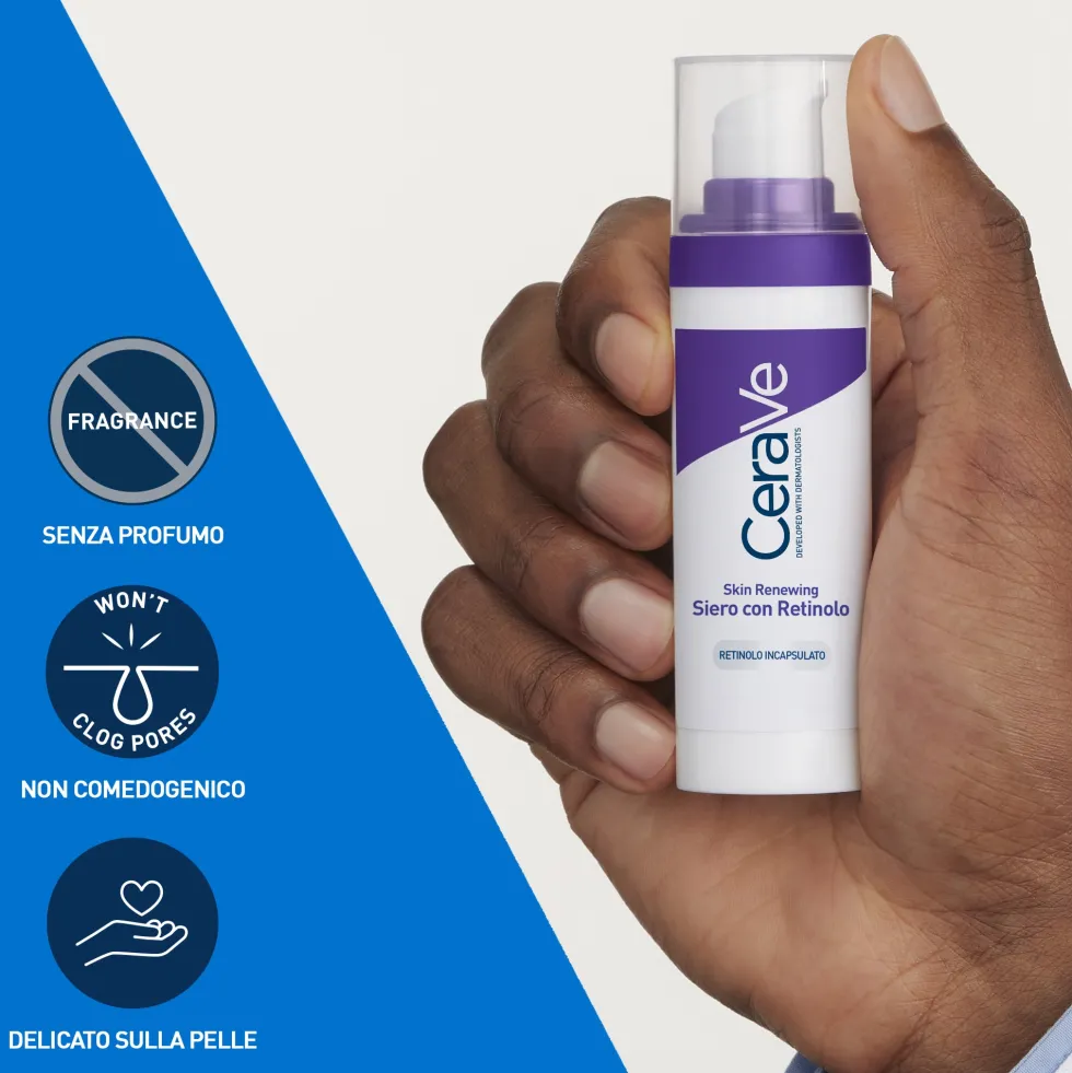 CeraVe Skin Renewing - Siero Viso con Retinolo Anti Età Prime Rughe, 30ml