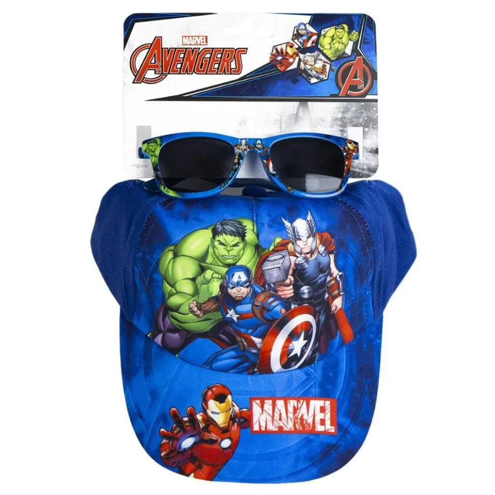 Cerdá Set Avengers - Accessori per la protezione solare, 1 cappello e 1 paio di occhiali