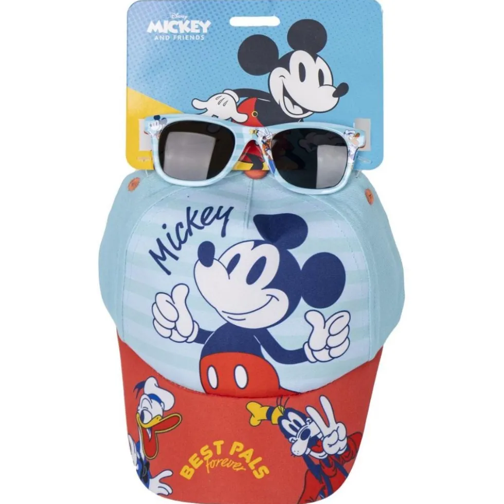 Cerdá Set Mickey - Accessori per la protezione solare, 1 cappello e 1 paio di occhiali da sole