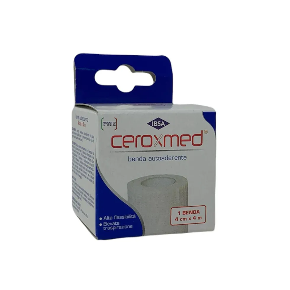 Ceroxmed Benda Elastica Autoaderente 4cm x 4m, 1 Pezzo