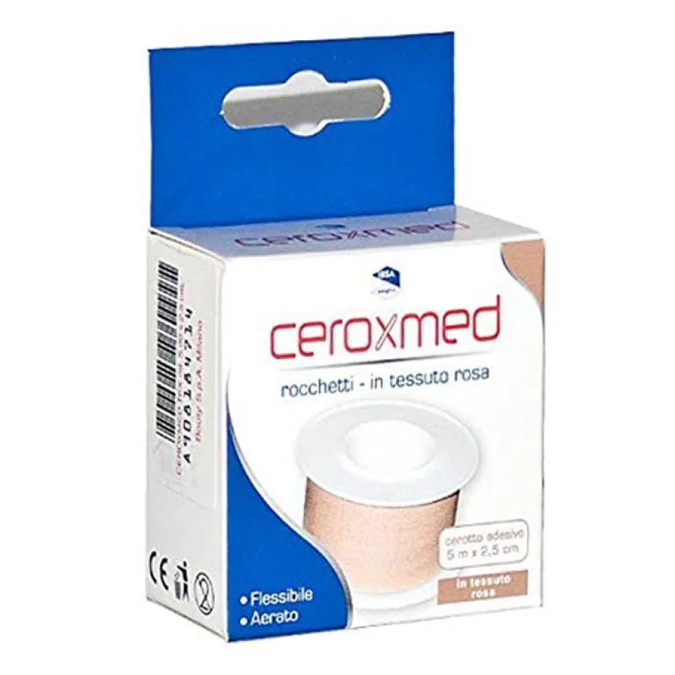 Ceroxmed Cerotto Su Rocchetto In Tessuto Non Tessuto 5 m X 2,5 cm 1 Pezzo